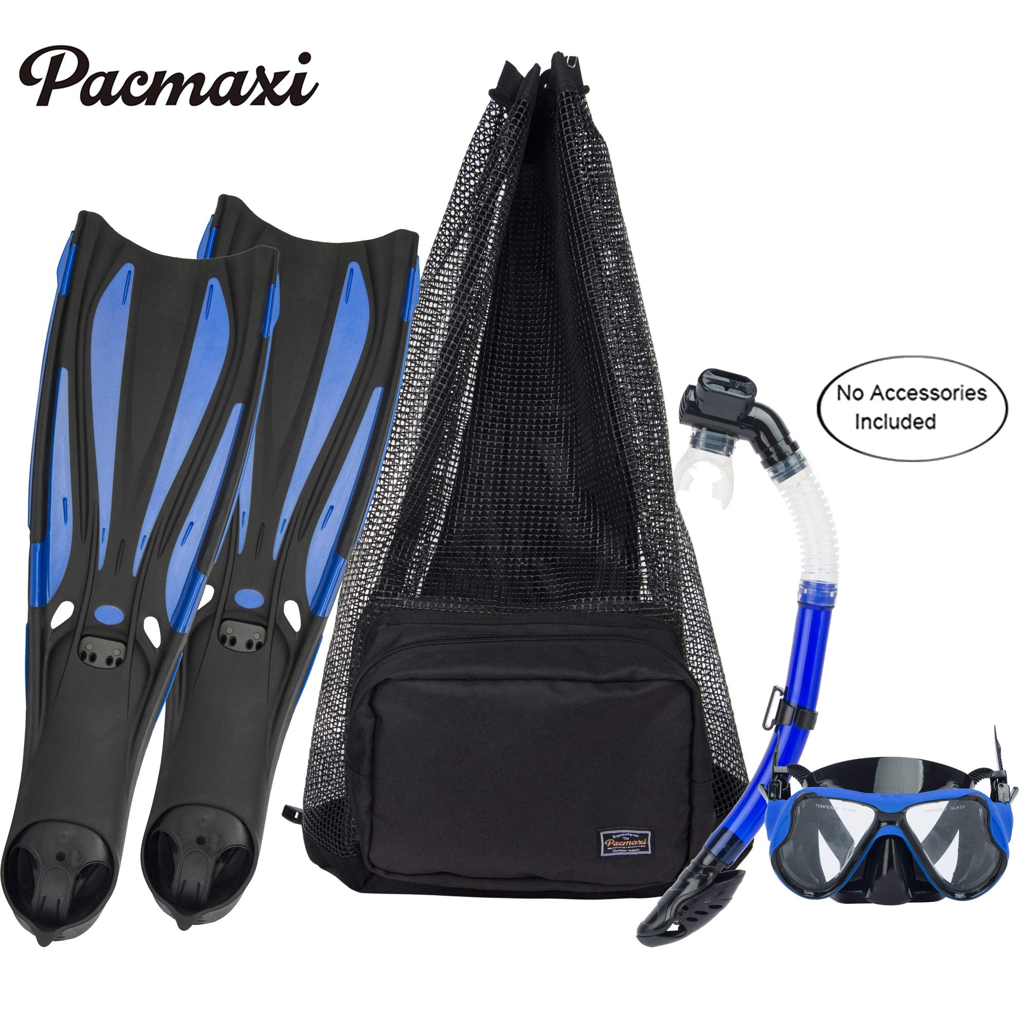 Pacmaxi Scuba Diving Bag, Oversized Mesh Scuba Diving Backpack For Snorkeling Gear & Equipment, Holds Mask, Fins, Snorkel (Black
