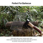 Boundless Voyage Mini Size Durable Titanium Charcoal Bbq Grill Plate Include A Carry Bag For Outdoor Camping Beach Ti15108B