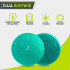 Prosourcefit Core Balance Disc Trainer, 14 Diameter With Pump For Improving Posture, Fitness, Stability, Green