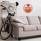 Rico Industries Nhl Edmonton Oilers Retro Shape Cut Pennant - Home And Living Room D  Cor - Soft Felt Ez To Hang