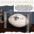 Franklin Sports Nfl New Orleans Saints Autograph Football - Official Size White Panel Souvenir Football For Autographs + Signatu