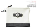 Clip Wipes Golf Pouch Custom Logo  Personalized Logo Zipper Golf Accessories Pouch (White)