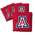 YouTheFan Officially-Licensed NCAA Arizona Wildcats Set of 4 Cornhole Bags - All Weather Regulation 6    x 6    Size - 16oz Weig
