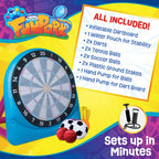Flybar FunPark Giant Inflatable Dartboard Game for Kids - Outdoor Target Toy with Velcro Darts & Balls - Backyard Sports Set for
