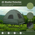 Dortala 2-Person Tent Cot, Foldable Camping Tent W/Air Mattress & Sleeping Bag, Elevated Camping Tent W/Waterproof & Uv-Resistan