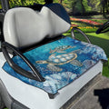 Suobstales Turtle Water Plants Print Golf Cart Seat Covers, Club Car Precedent Seat Covers, Golf Cart Seat Blanket Covers for 2 