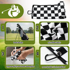 Liliful 12 Pcs Golf Accessories Kit, Include Golf Ball Bag with Hook Towel Tees Magnetic Ball Marker Divot Tool Cleaner Brush fo