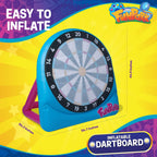 Flybar FunPark Giant Inflatable Dartboard Game for Kids - Outdoor Target Toy with Velcro Darts & Balls - Backyard Sports Set for