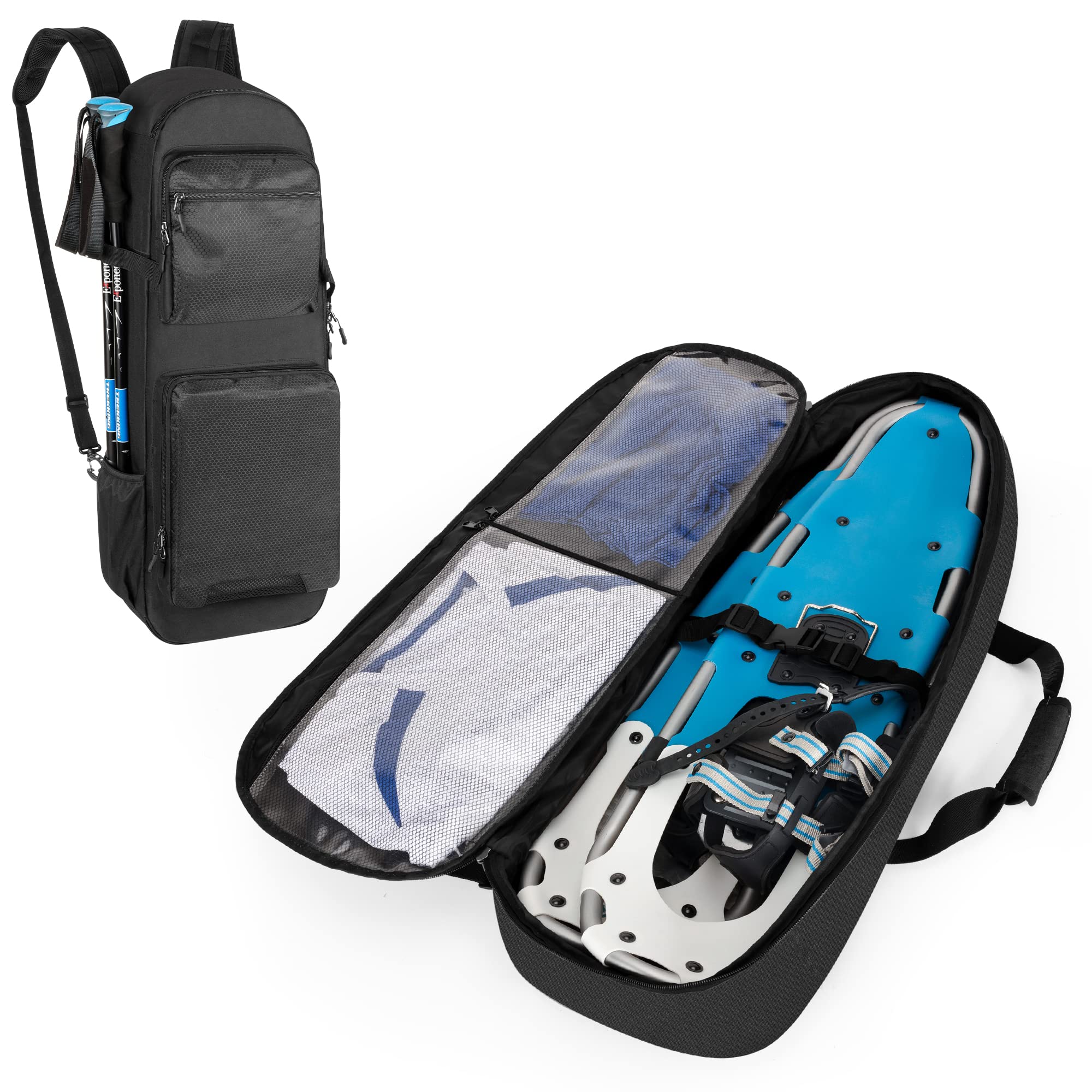 DSLEAF Snow Shoes Bag for 25   -30    Snowshoes, Snowshoe Backpack Holds A Pair of Poles, Gloves and Other Accessories, Suitable