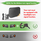 10L0L Side Rear View Mirror Set With Turn Signals For Ezgo Club Car Yamaha Gas & Electric Golf Carts