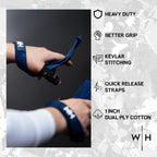 Weightlifting House Lifting Wrist Straps - Hand Wraps For Olympic Lifting, Snatch, Pulls, And Deadlift Straps - Grip Strength Tr