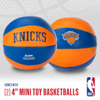 Franklin Sports Nba New York Knicks Toy Basketballs - 2 Pack Of Kids Soft Mini Basketballs For Over The Door + Indoor Hoops - Nb