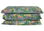 Kindermat 1.5'' Thick + Pbs Kids Kinderbundle - Washable Cover, Special Edition - Safari Party - Regular, Sheet Is 47'' X 22'',