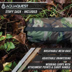 Aquaquest Defender Tarp - Heavy-Duty Waterproof (20,000 Mm) Seam-Taped Rain Fly For Camping, Bushcraft & Survival - 20  13 Woodl