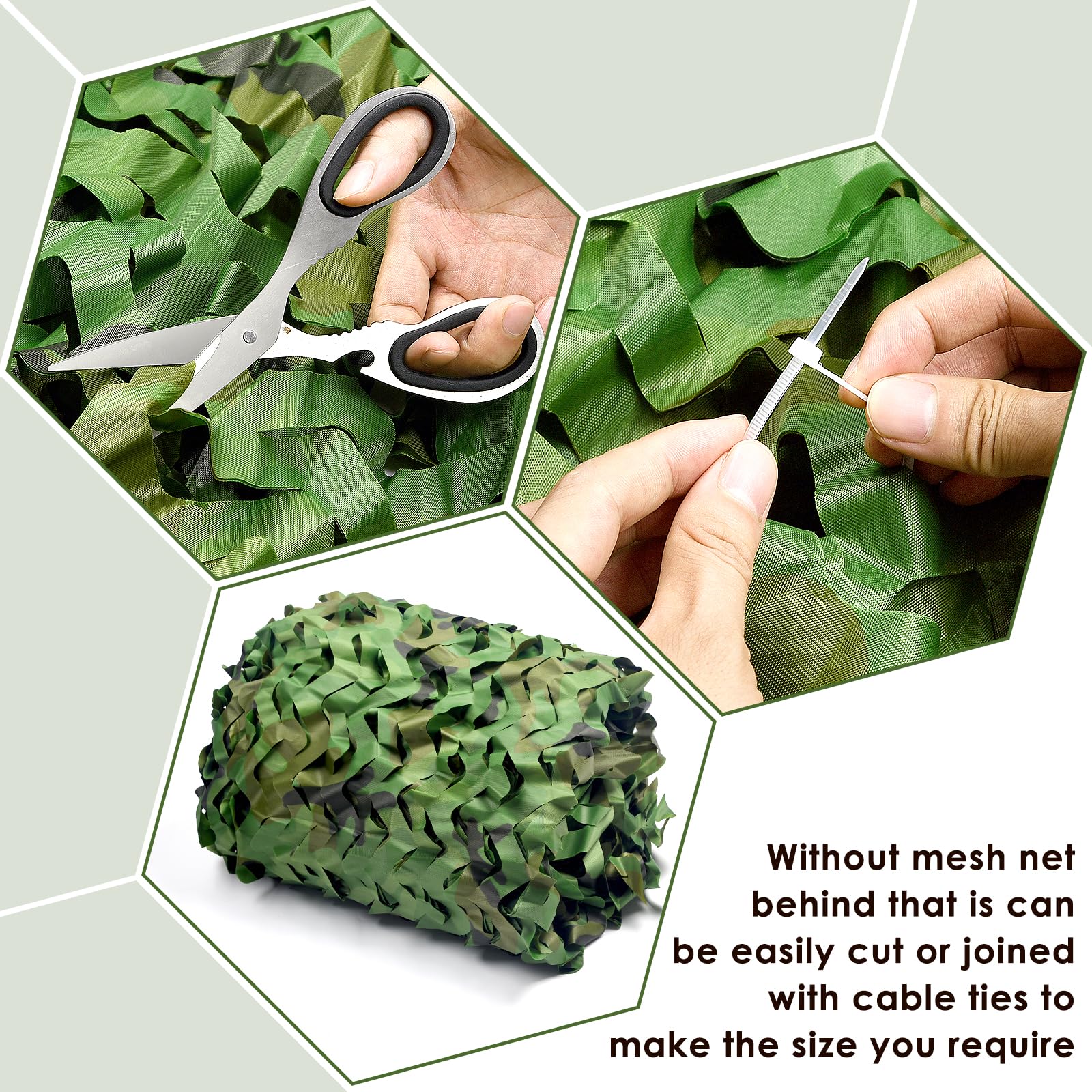 Iunio Camo Netting Camouflage Hunting Blind - 2Pcs Camo Net Mesh Material Burlap For Duck Blind, Military Surplus, Deer Stand, D