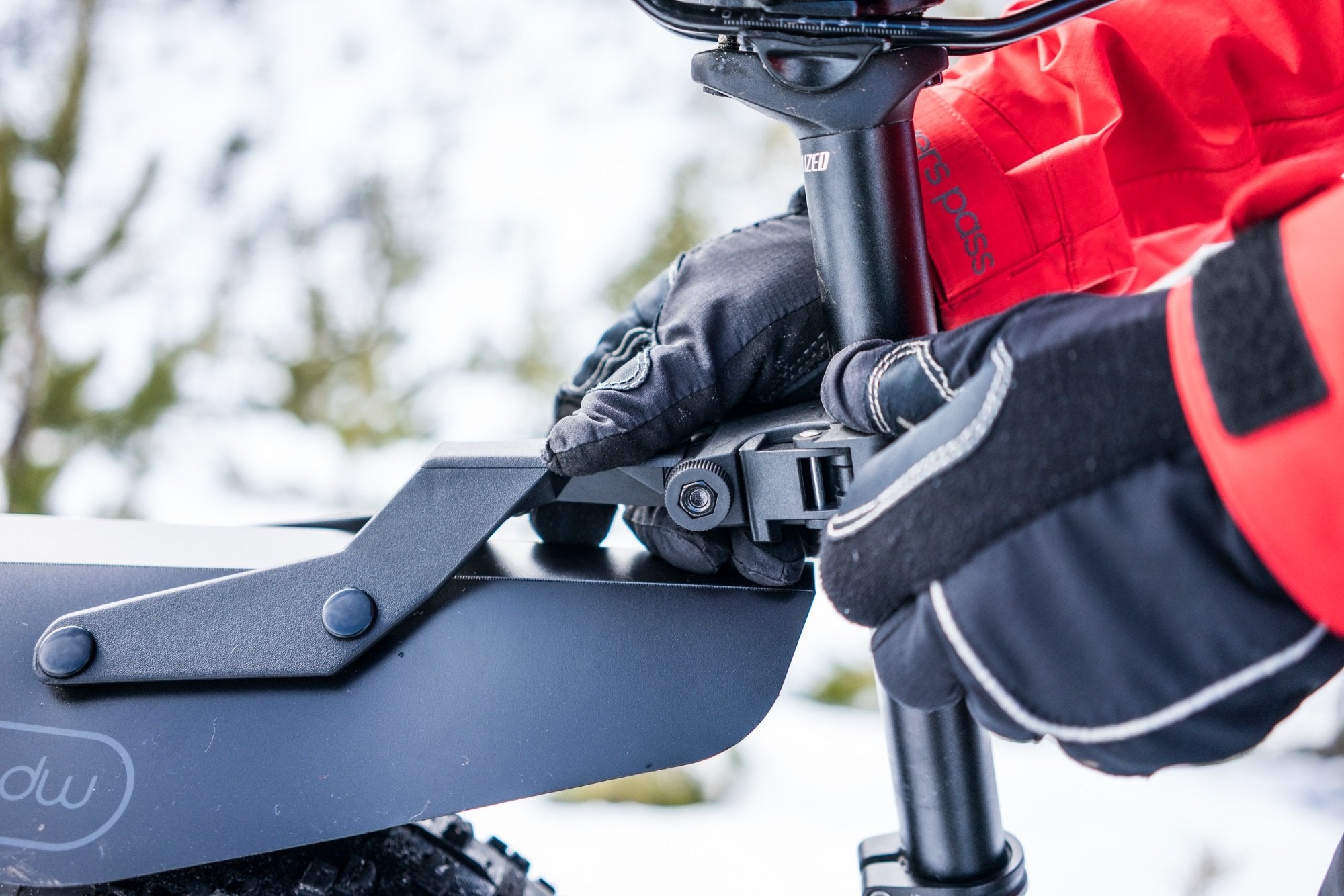 Portland Design Works | Mud Shovel 6.5 Rear Fat/Plus Fender, Black Topo, Universal