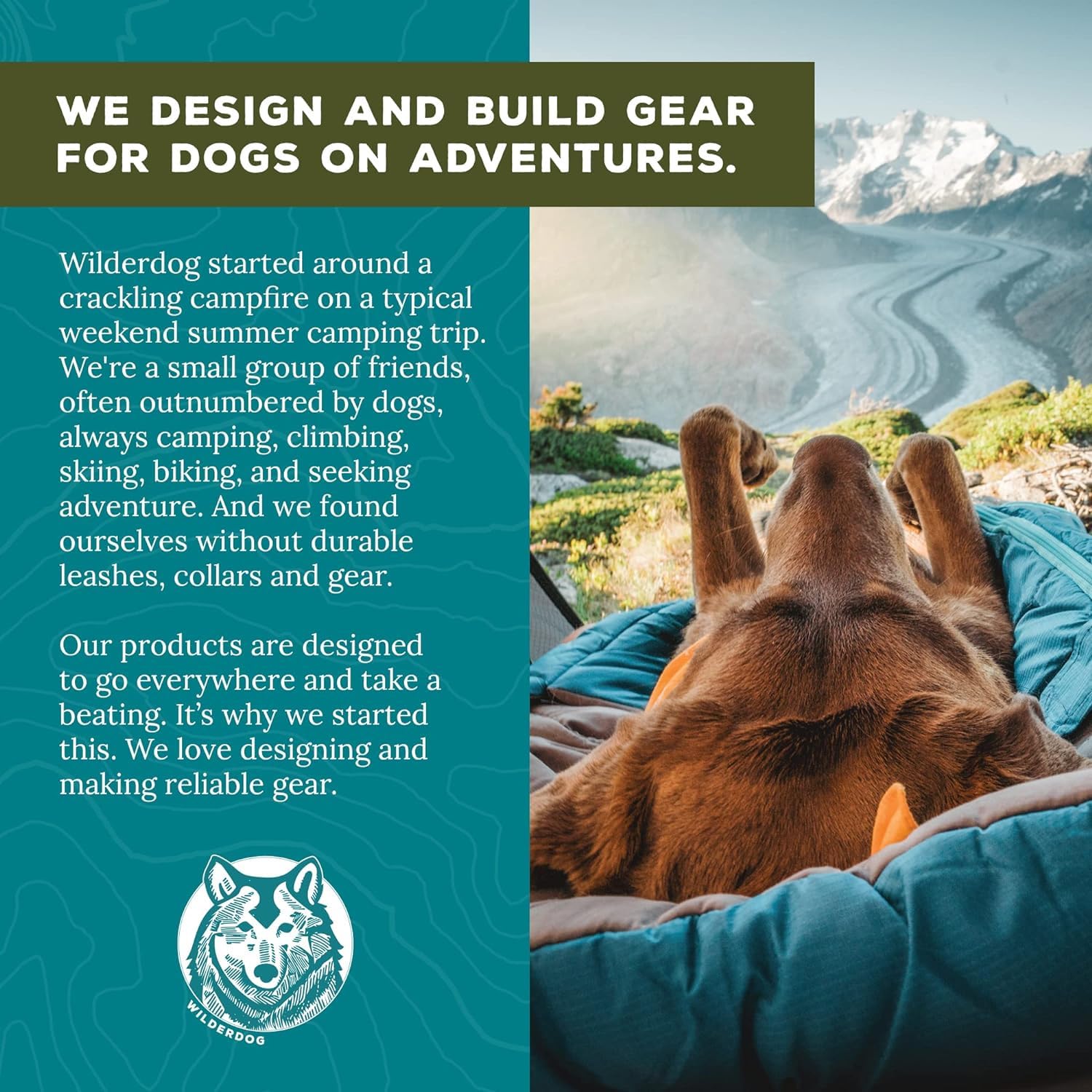 Wilderdog Dog Sleeping Bag - 36In X 28In - Pacific Blue