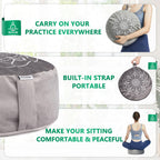 Hihealer Meditation Cushion Floor Pillow - With 2 Sets Of Comfortable Meditation Pillow Large Floor Mat Buckwheat Seat Tibetan Z