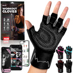 MhIL Workout Gloves for Women - Breathable Gym Gloves for Women with Palm Protection and Enhanced Grip - Padded Weight Lifting G