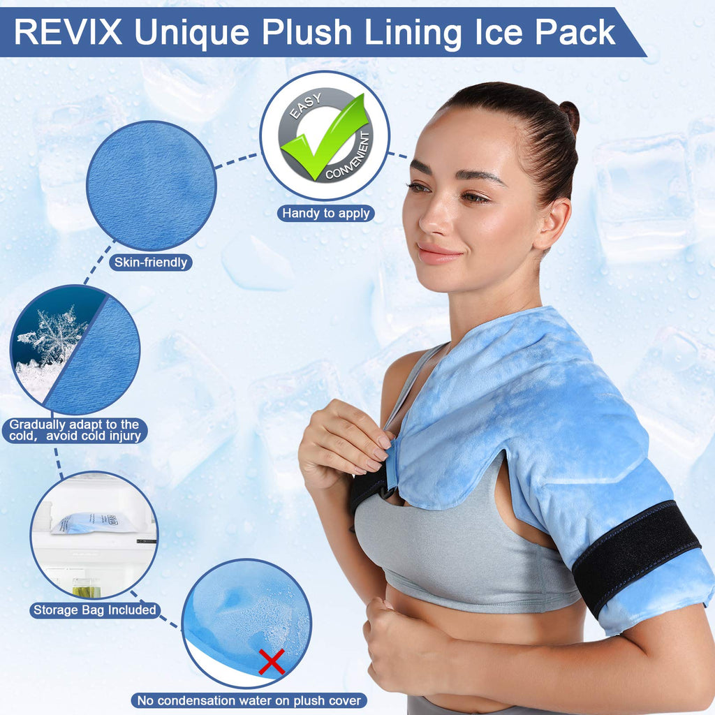 Revix Shoulder Ice Pack Rotator Cuff Cold Therapy, Ice Packs Shoulder Wraps For Pain Relief  Tendonitis, Reusable Shoulder Cold