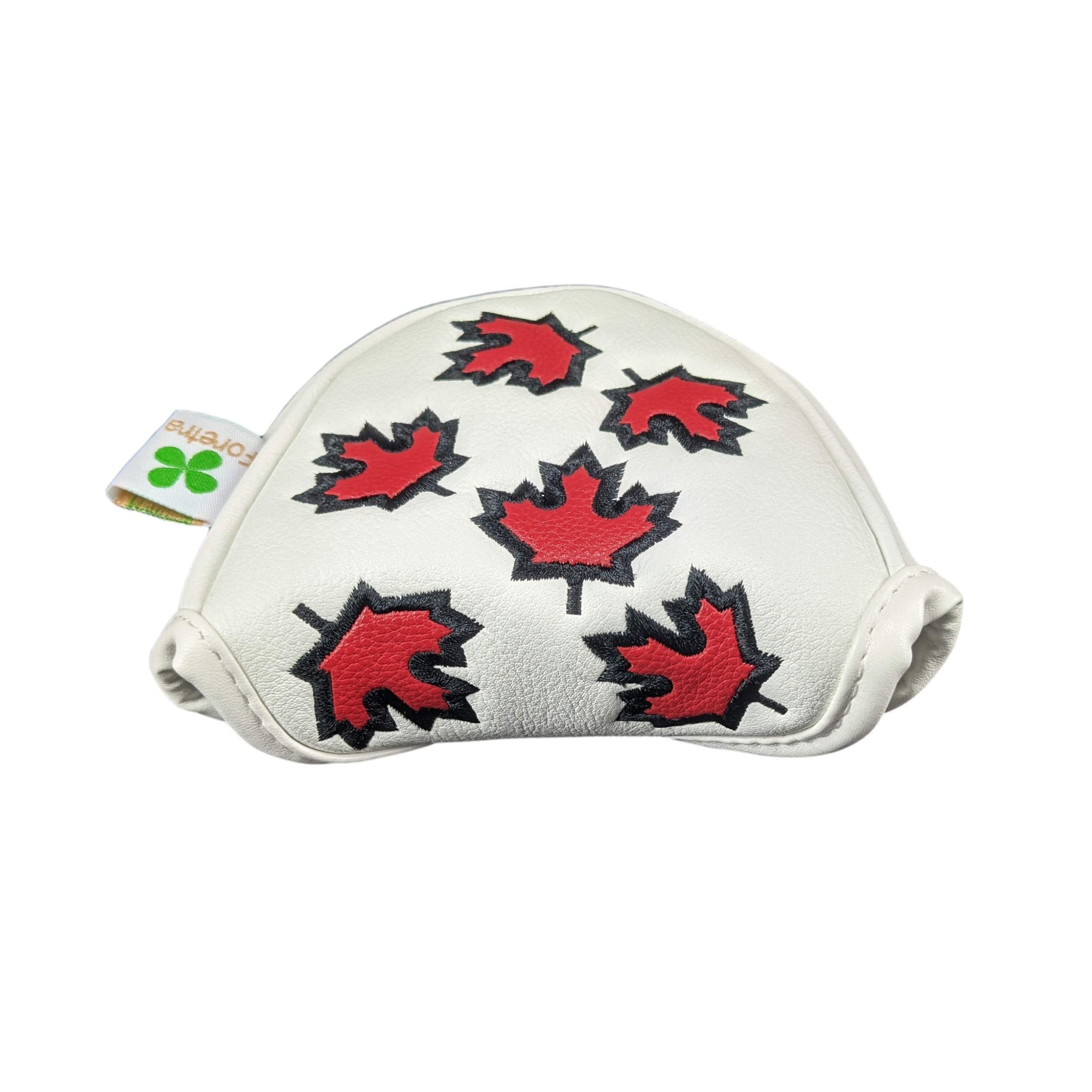 Foretra - Canada Maple Leaf - Golf Putter Headcover Quality Pu Leather Magnetic Closure For Mallet Style Putters Scotty Cameron