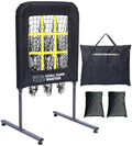 JAPER BEES Pitching Net with Strike Zone, 9 Hole Pitching net Target, Portable Softball Baseball pitchier Training Equipment Hei