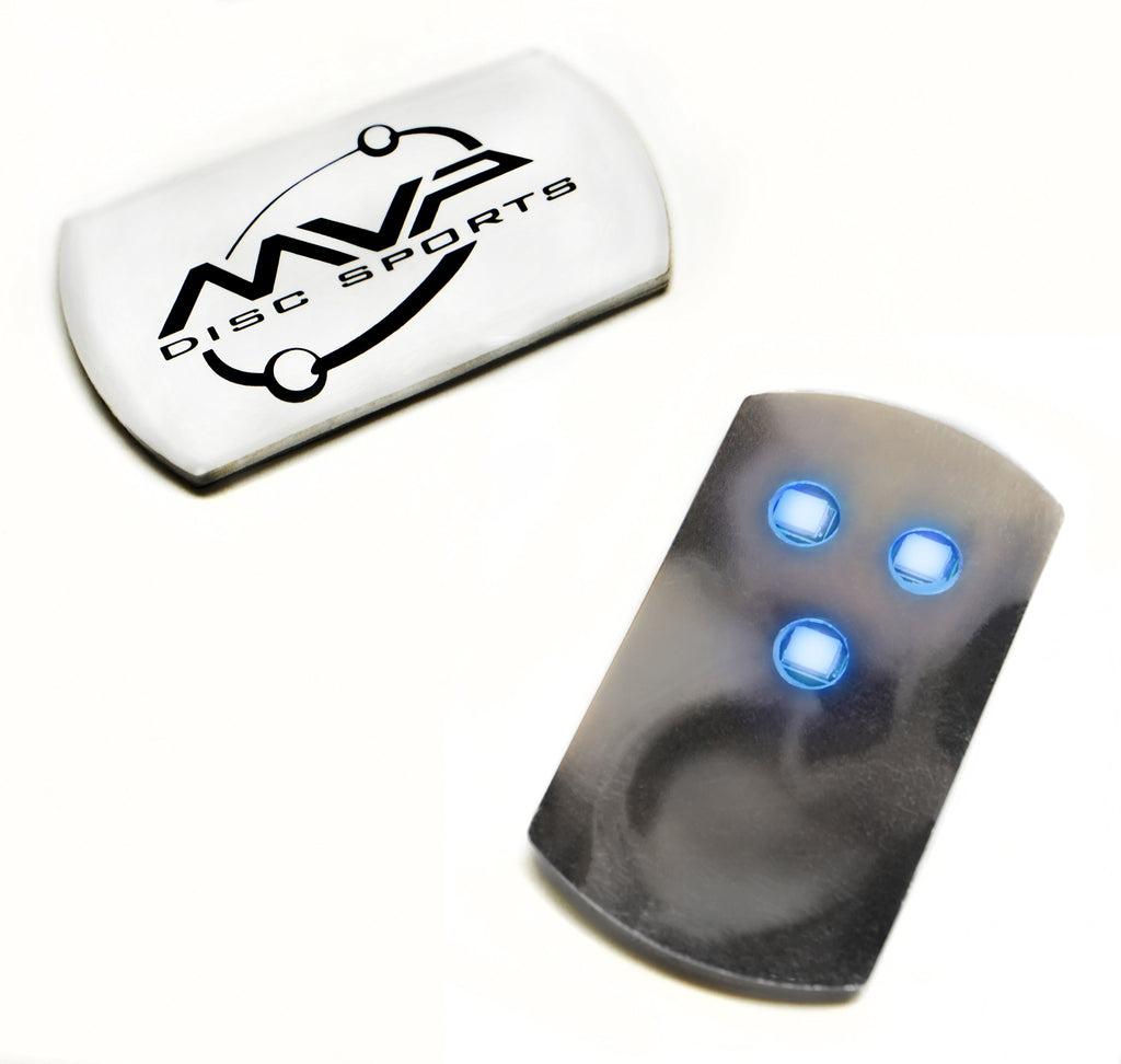 Mvp Disc Golf Flat Led Tri-Lite Disc Golf Lights (Pack Of 10) (Red)