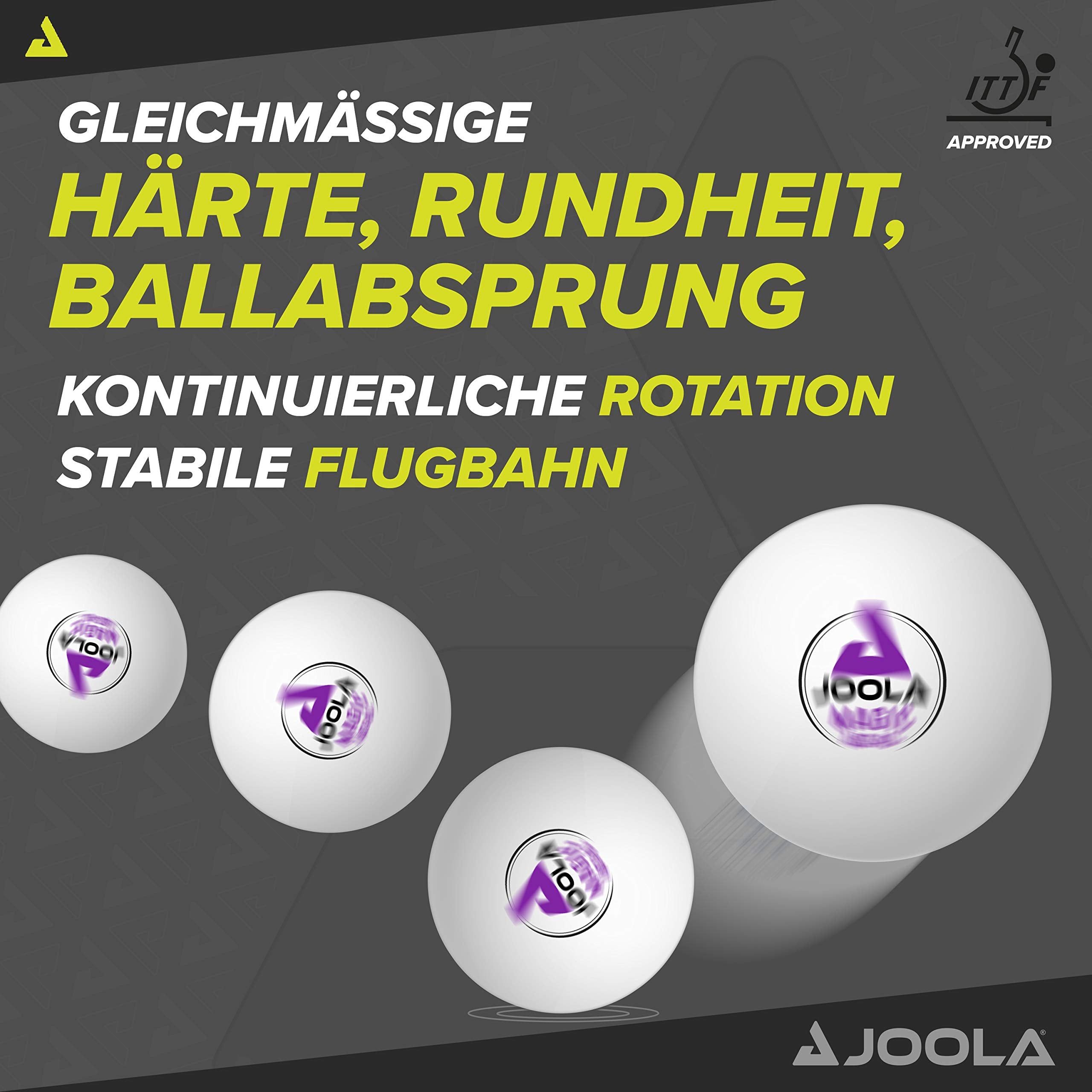 Joola Magic Abs 2-Star Training Table Tennis Balls, White (44216)