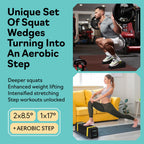 Squat Wedge - Squat Wedge Block 960 LBS Capacity - Slant Board for Calf Stretching with 5 Adjustable Angles - Calf Stretcher Sla