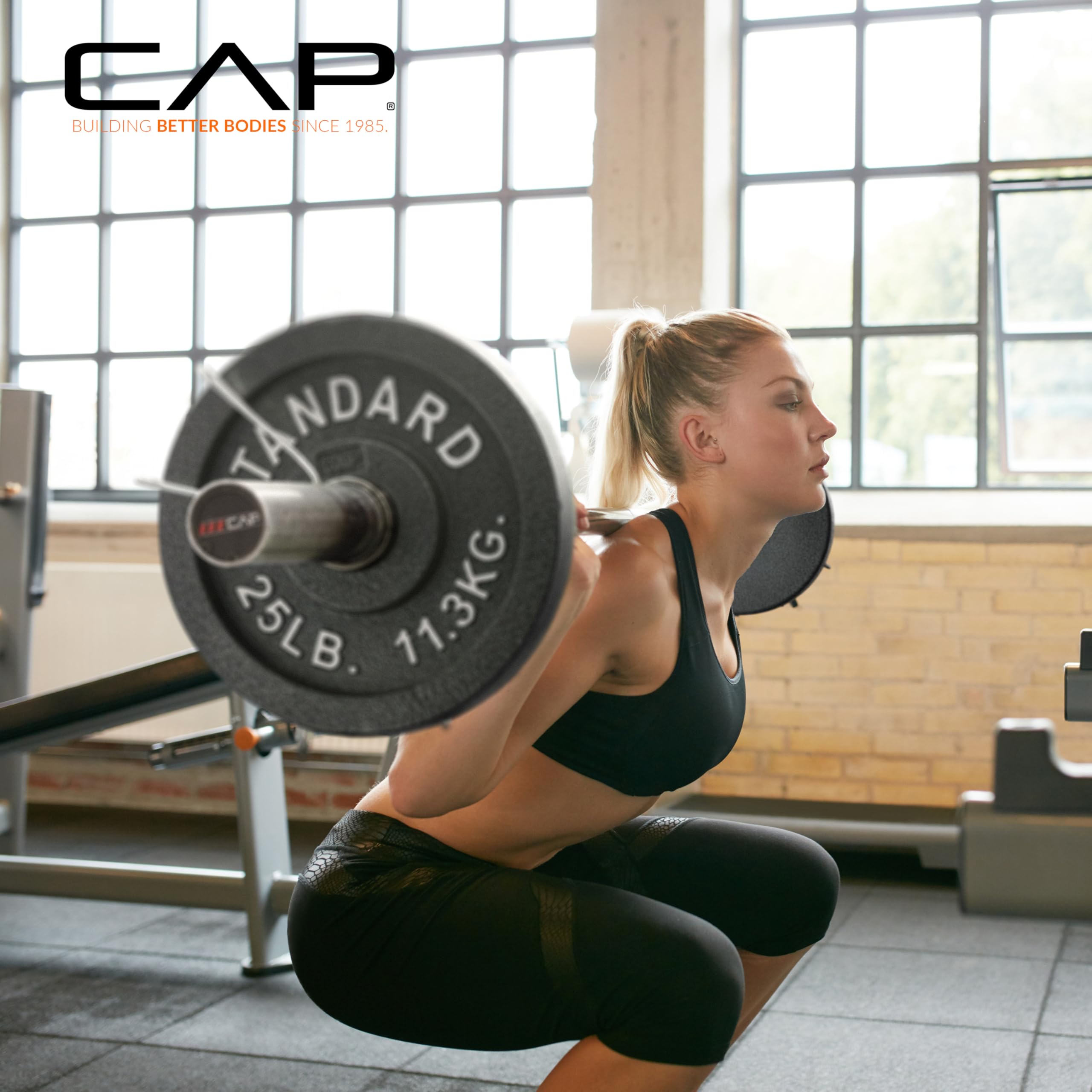 CAP Barbell 2-Inch Olympic Grip Plate, 25-Pounds