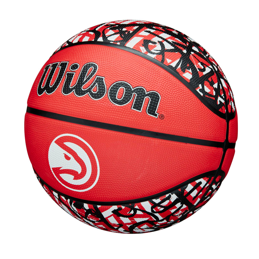 Wilson Nba Team Graffiti Basketball - Atlanta Hawks, Size 7-29.5''