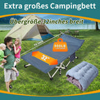 2 Pack 79 L X 32 W X 18 H Oversize Xxl Camping Cot With Comfortable Mattress For Adults Extra Wide Cots For Sleeping Heavy Duty