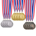 Favide 12 Pieces Gold Silver Bronze Award Medals-Winner Medals Gold Silver Bronze Prizes For Competitions, Party,Olympic Style, 