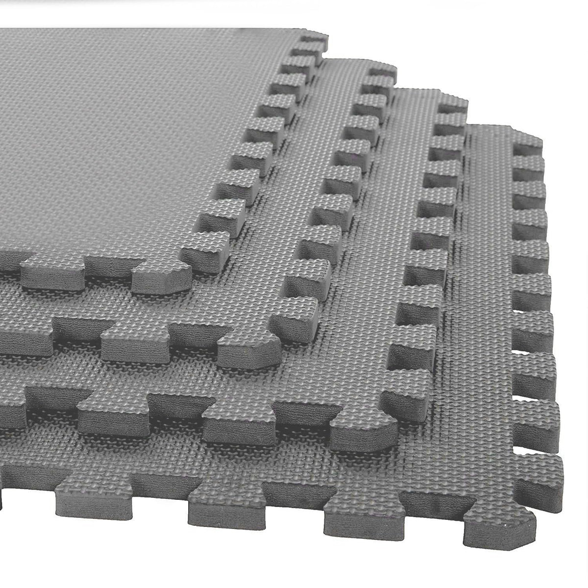 Xtrim Puzzle Exercise Mat (4 Tiles & 8 Borders,16 Sq.Ft. Area) HighDensity Eva Foam Mat,Interlocking Tiles,Shock Proof,Protecti