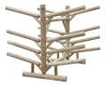 Log Kayak Rack 4 Kayak Plus 4 SUP Surfboard Rack Natural Finish