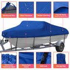 Nexcover Trailerable Boat Cover, Length: 17'-19' Beam Width: Up To 96'', Waterproof Heavy Duty Cover, Fits V-Hull, Tri-Hull, Run