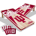 YouTheFan NCAA Indiana Hoosiers 2 x 4 Professional Wood Cornhole Game with Logo Bags