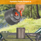 Redcamp 2L Outdoor Camping Kettle, Aluminum Water Pot With Carrying Bag, Compact Lightweight Camp Tea Kettle Coffee Pot For Hiki