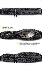 Fitgriff Running Belt For Men & Women - Secure Jogging Pouch For Phone, Keys & Essentials - For All Cell Phones (Leopard, 33.5''