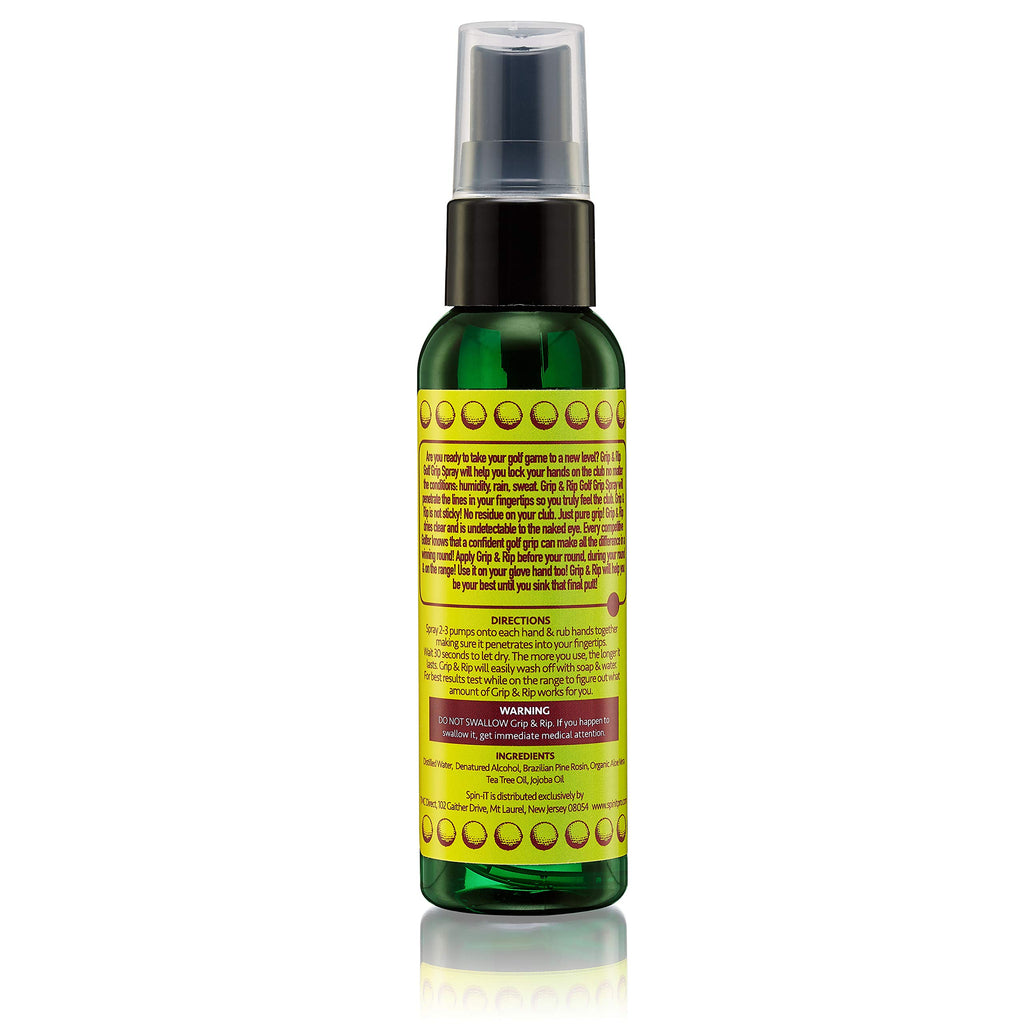 Grip & Rip Golf Grip Spray - Combat Sweaty Hands On Your Golf Grips - Use With Your Golf Towel With Or Without A Golf Glove - Ul