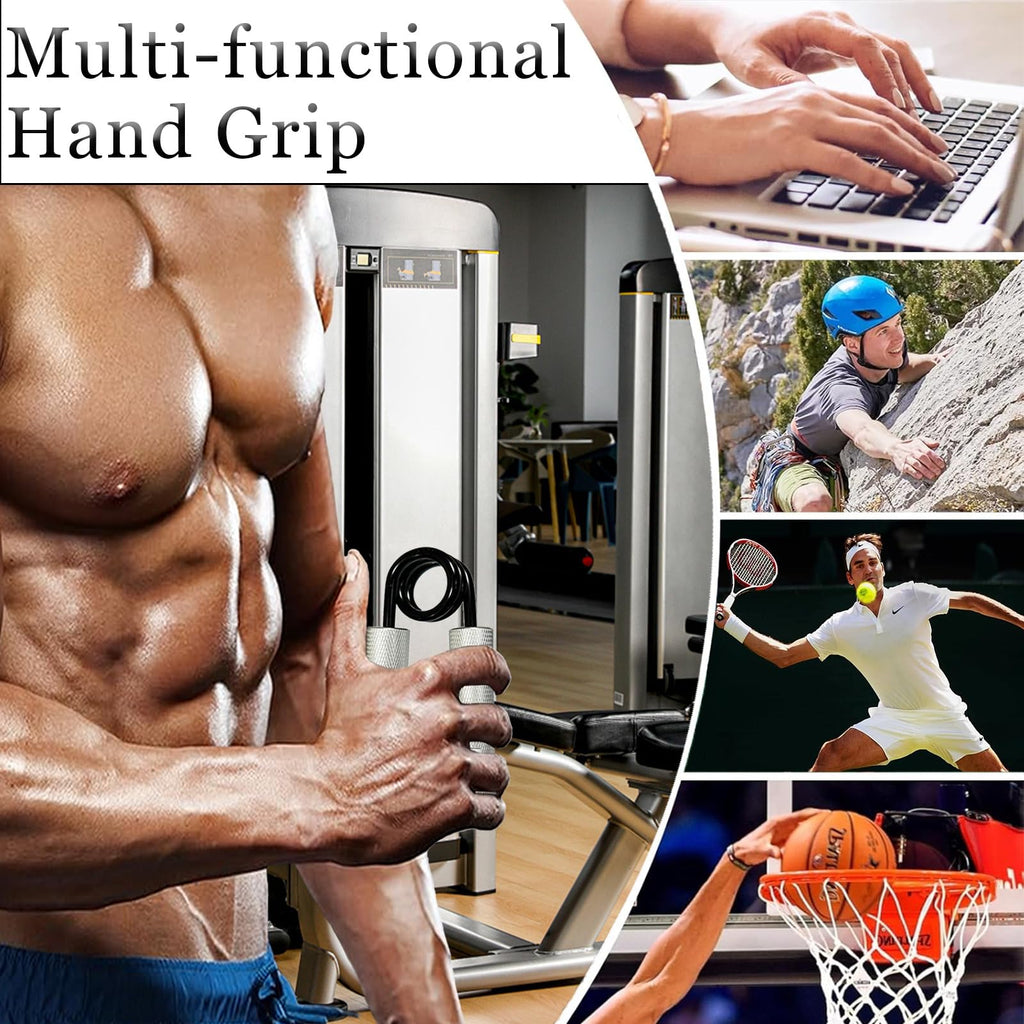 Grip Strength Trainer, Metal Hand Grip Strengthener,Non Slip Heavy Duty Forearm Strengthener, Hand Strengthening Devices And Han