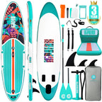 Niphean Paddle Board with Seat, 106 Paddleboard Inflatable Paddle Board with Seat Anti-Slip EVA Deck, Inflatable Paddle Boards f
