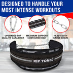 Rip Toned Dip Belt For Weight Lifting Pull Ups Dips Chin Ups - 36 Heavy Duty Steel Chain - Weight Belt With Chain For Weight Lif