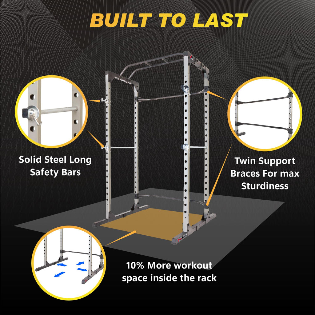 Fitness Reality Squat Rack Power Cage With | Optional Lat Pulldown & Leg Holdown Attachment | Squat And Bench Rack Combos| Super