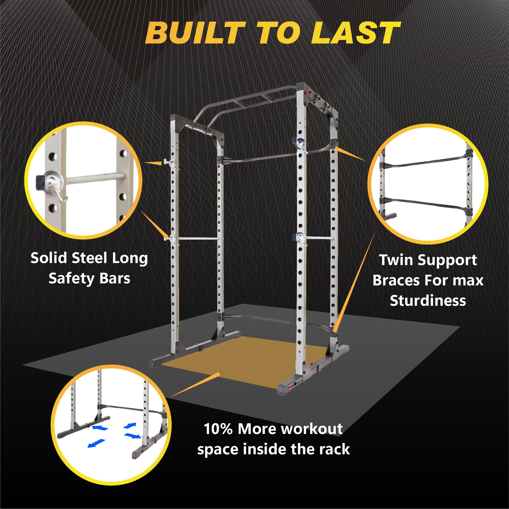 Fitness Reality Squat Rack Power Cage With | Optional Lat Pulldown & Leg Holdown Attachment | Squat And Bench Rack Combos| Super