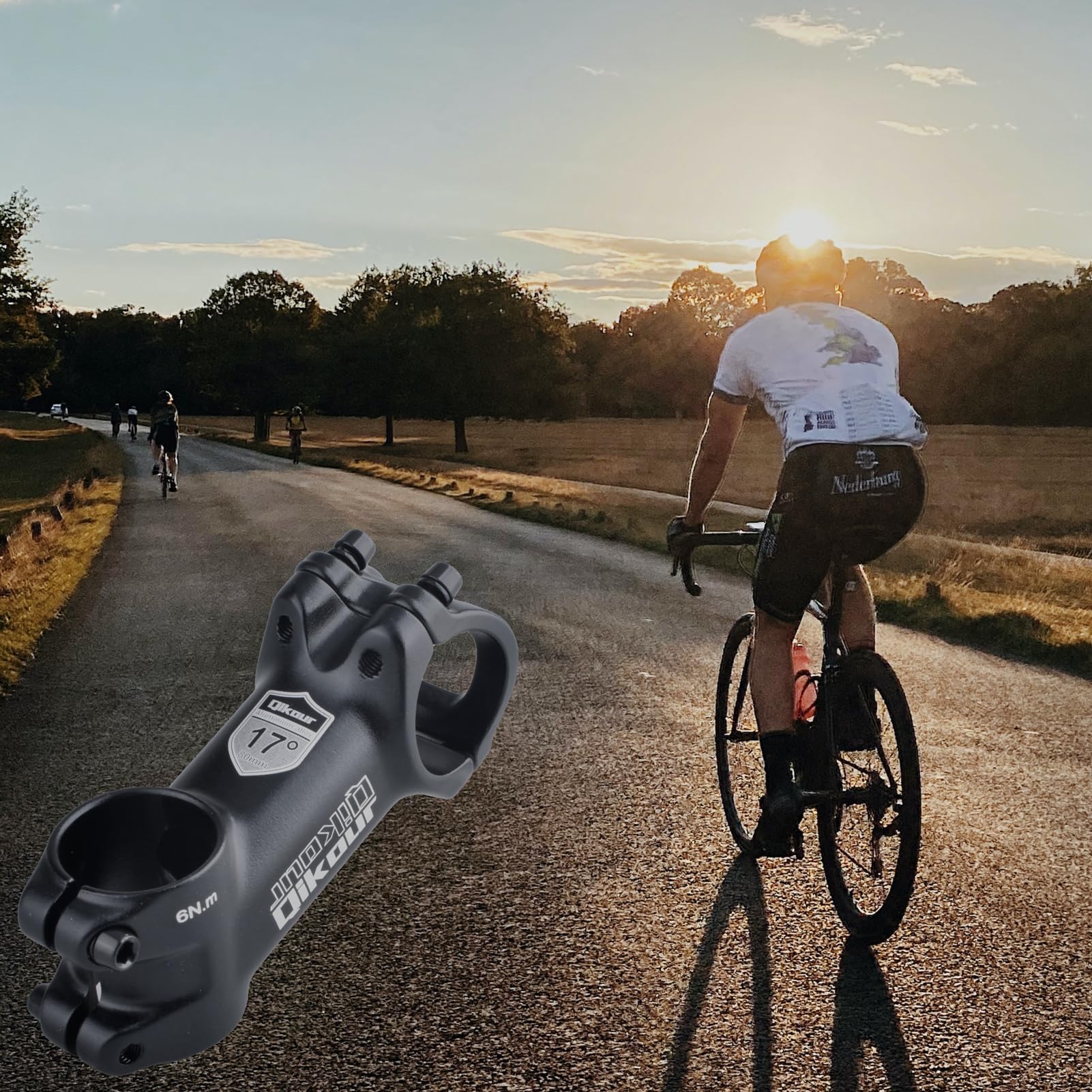 Yapjeb 31.8 Handlebar Stem Riser 17 Degree Bike Stem 70Mm 80Mm 90Mm Bicycle Stem Mtb Stem For Mountain Bike Road Bike Bmx Mtb(31
