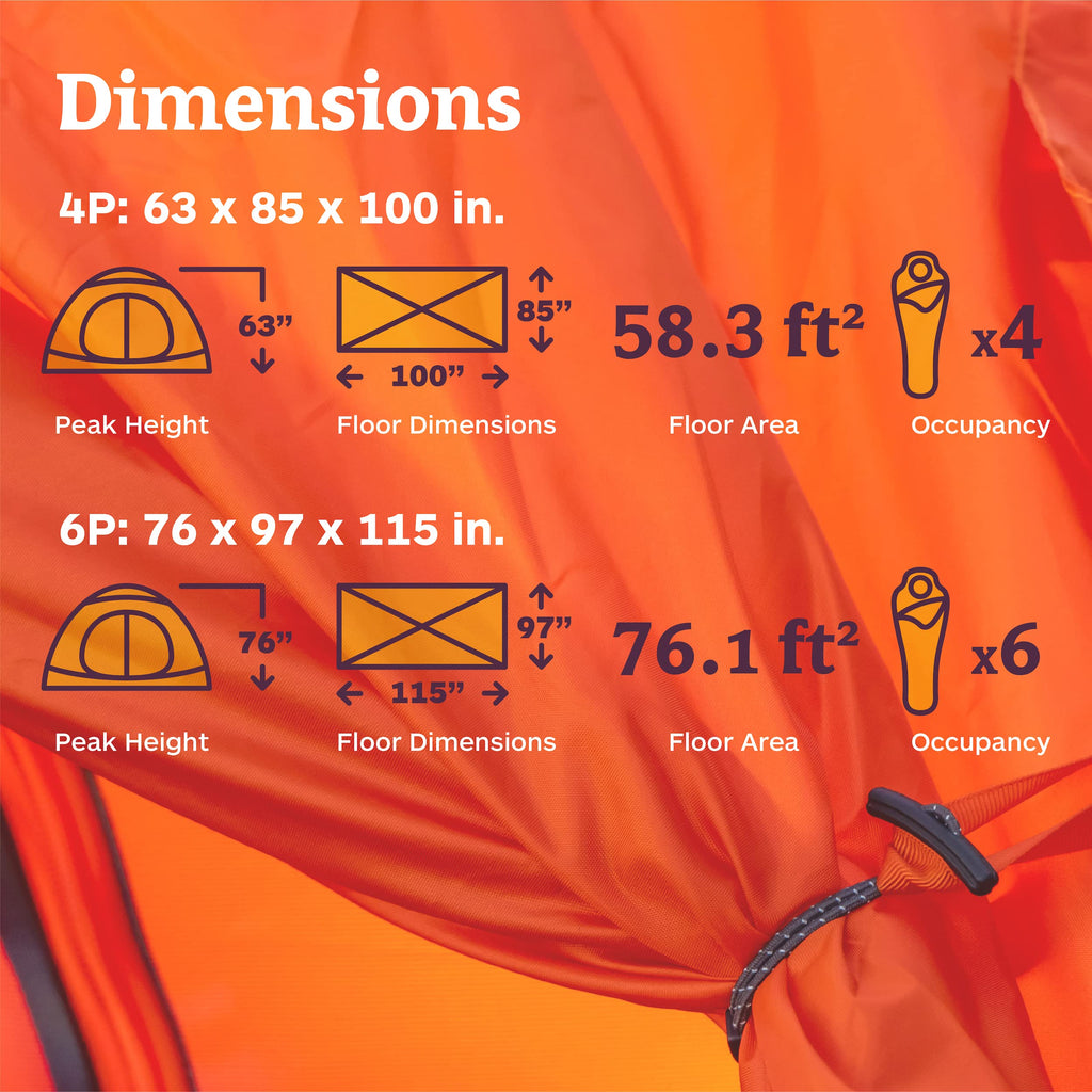 Marmot Midpines 4-Person Tent  Weather-Resistant And Durable, Red Sun/Picante