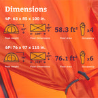 Marmot Midpines 4-Person Tent  Weather-Resistant And Durable, Red Sun/Picante
