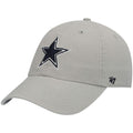 NFL Dallas Cowboys Mens 47 Brand Clean Up Hat, Gray, OSFA