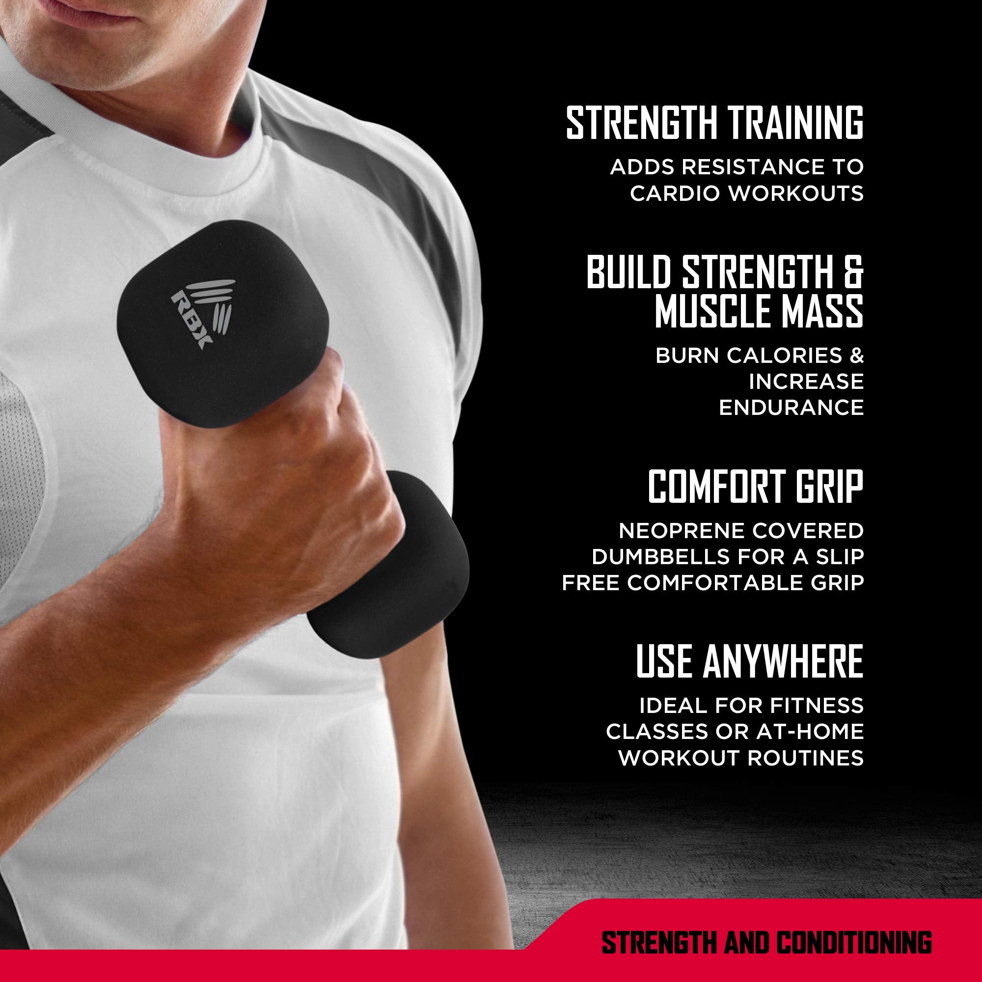 Rbx  Sculpt And Tone Hand Weights - 5Lb/10Lb Pair